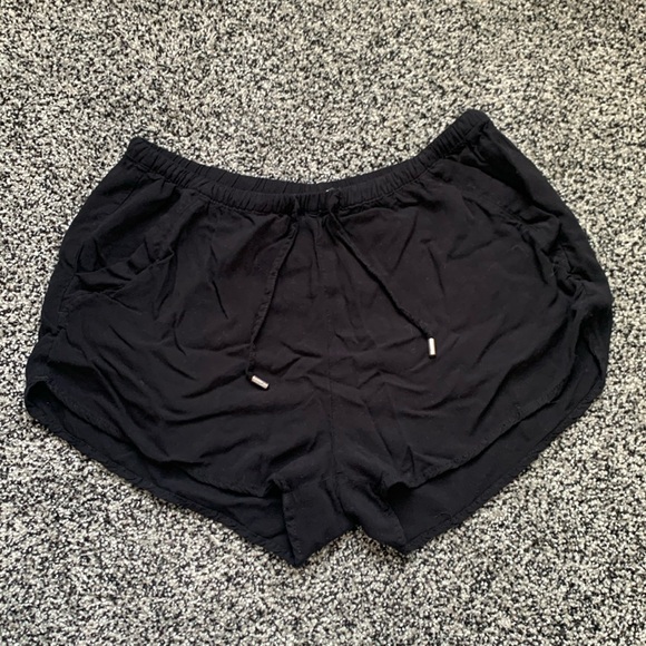 Black Viscose Shorts - Picture 2 of 6